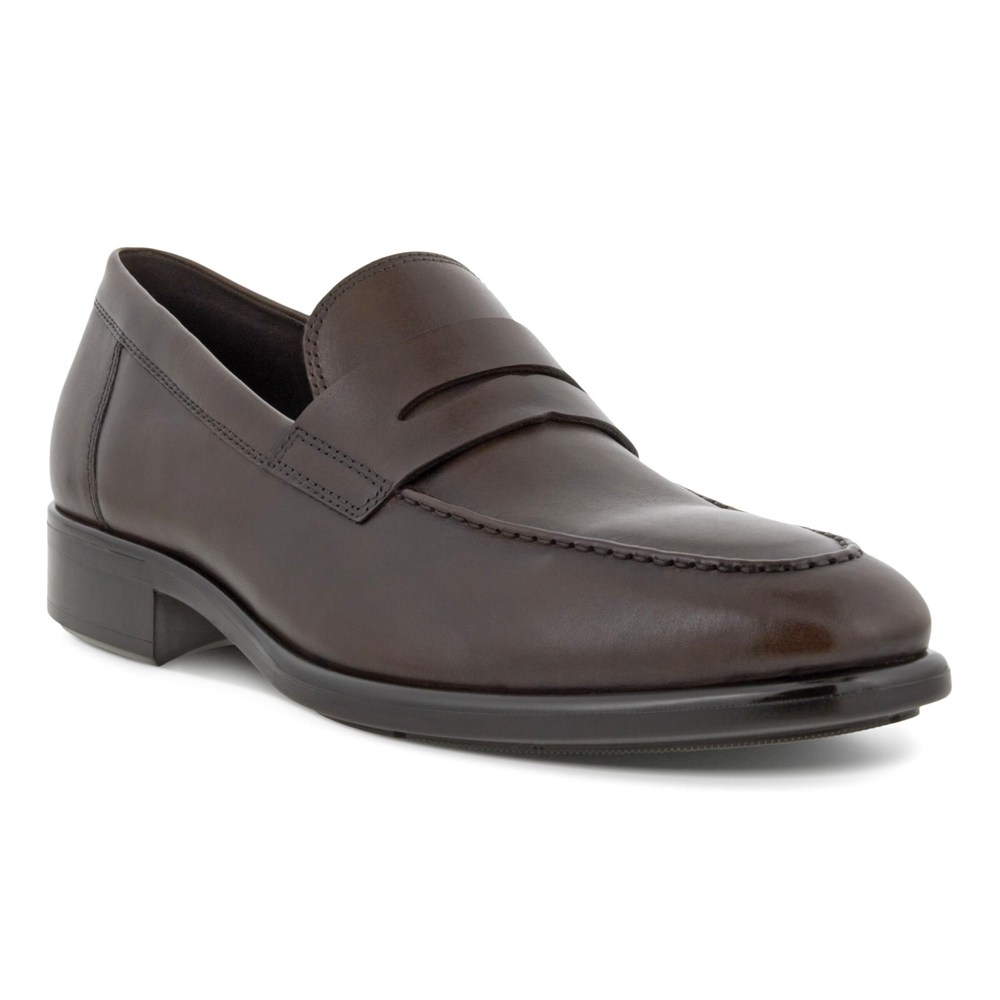 ECCO Mens Slip On Brown - Citytray - IRD-371945